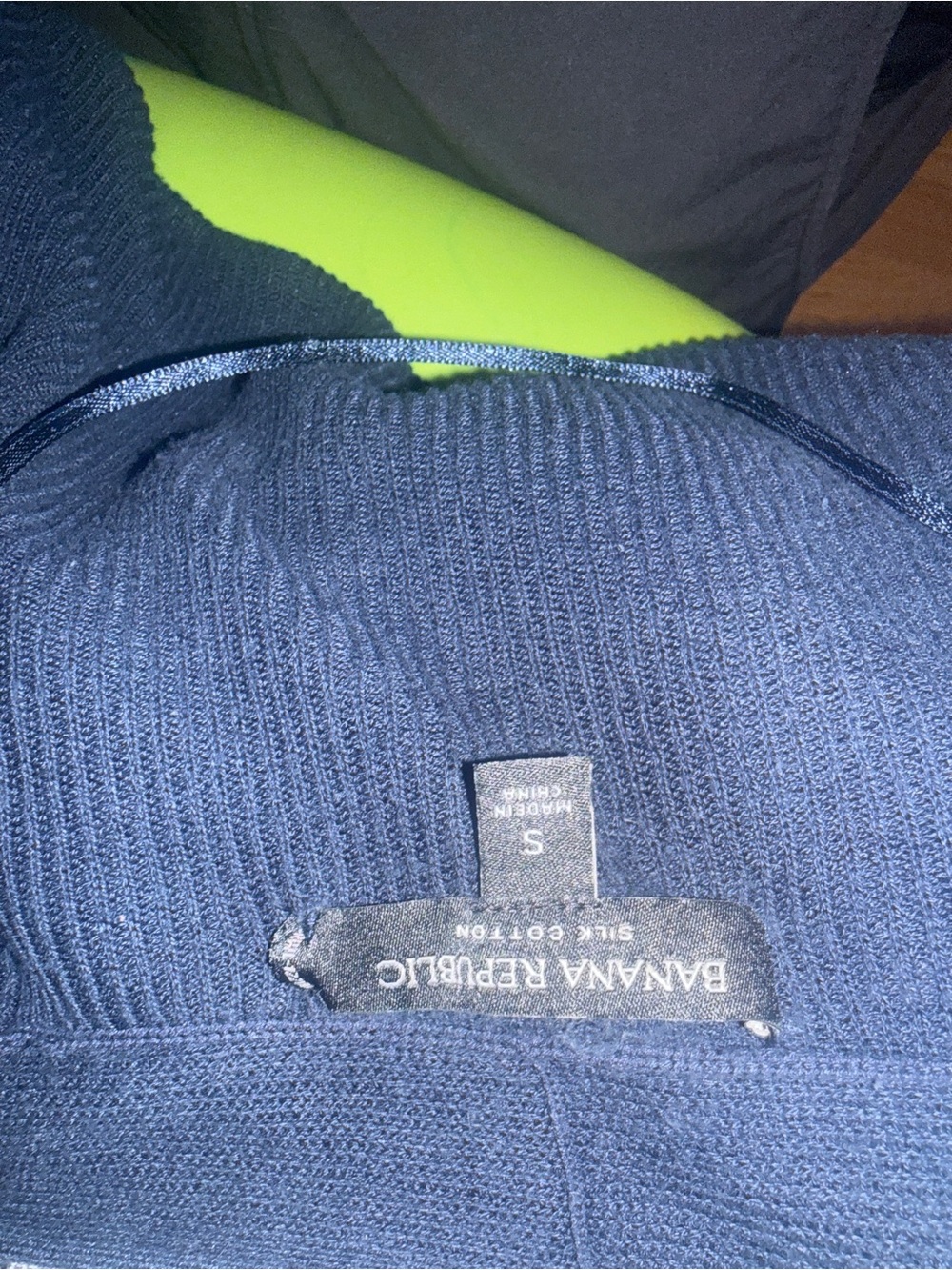 Banana Republic Navy Silk Cotton Cardigan - Picture 6 of 7
